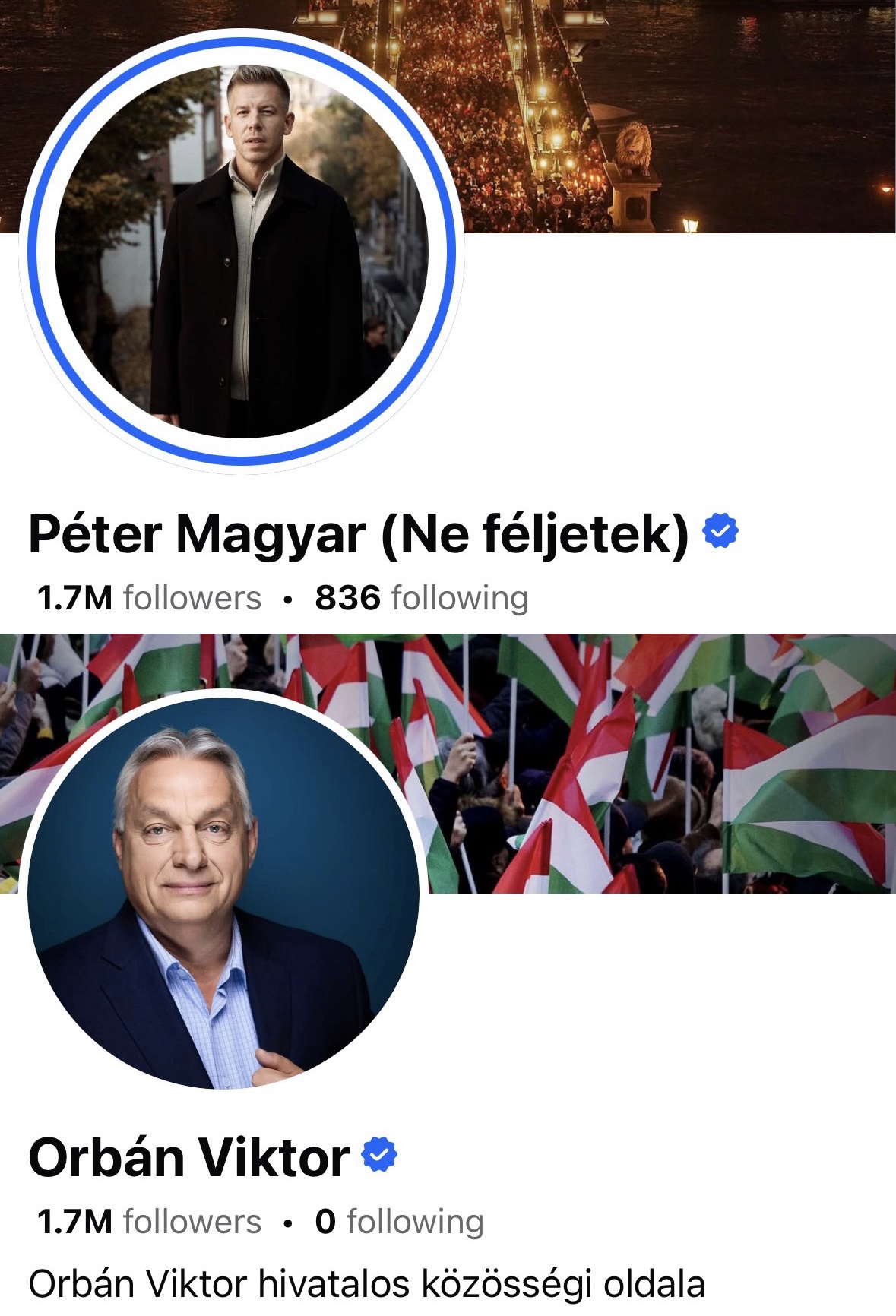 Magyar Péter utolérte Orbánt Facebookon