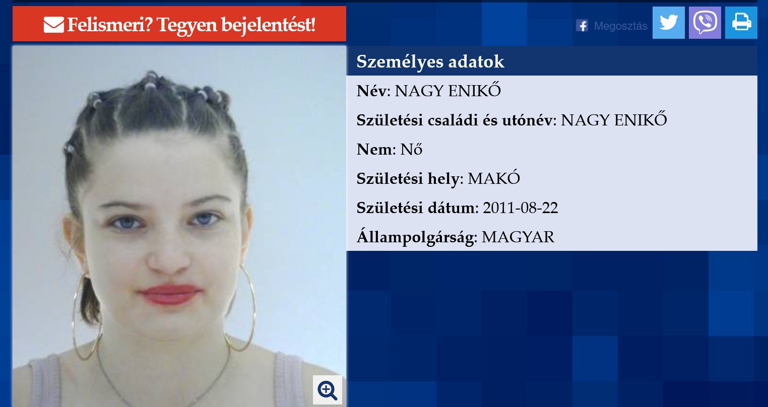 Eltűntként keresi a rendőrség a 15 éves lányt, aki az X-faktor szombati adása után rengeteg negatív kommentet kapott