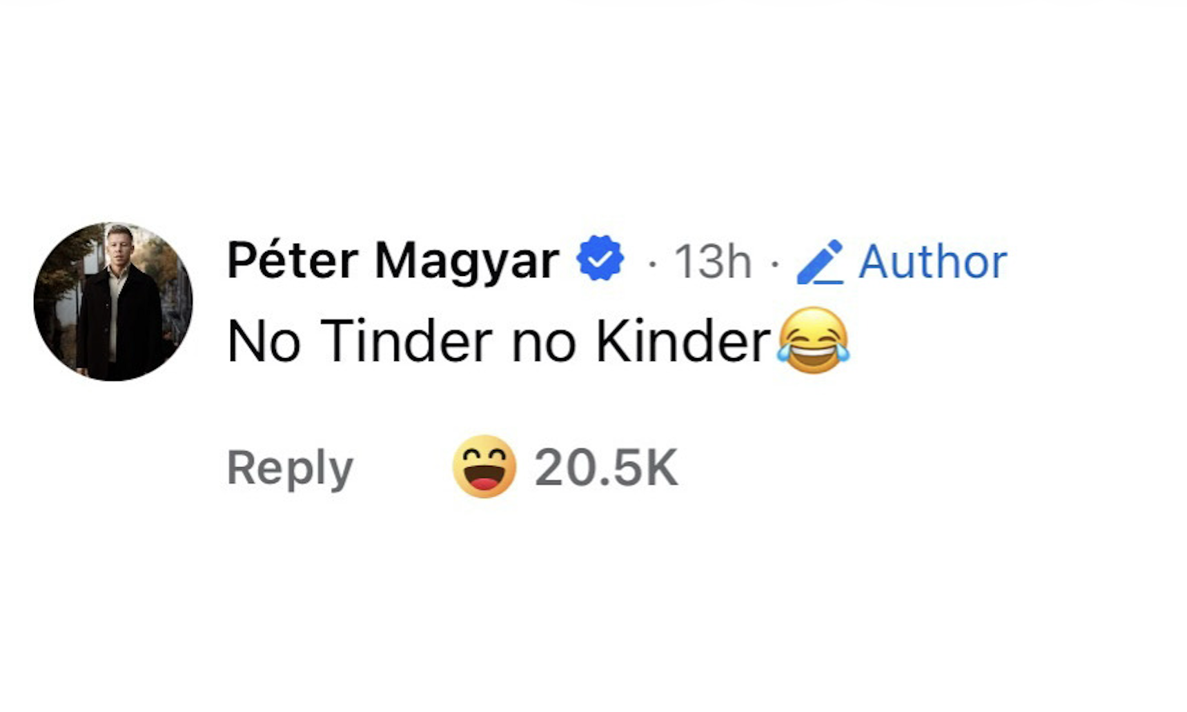 Magyar Péter sírva nevetős emojival reagált arra, hogy a „miniszterelnö kúr”